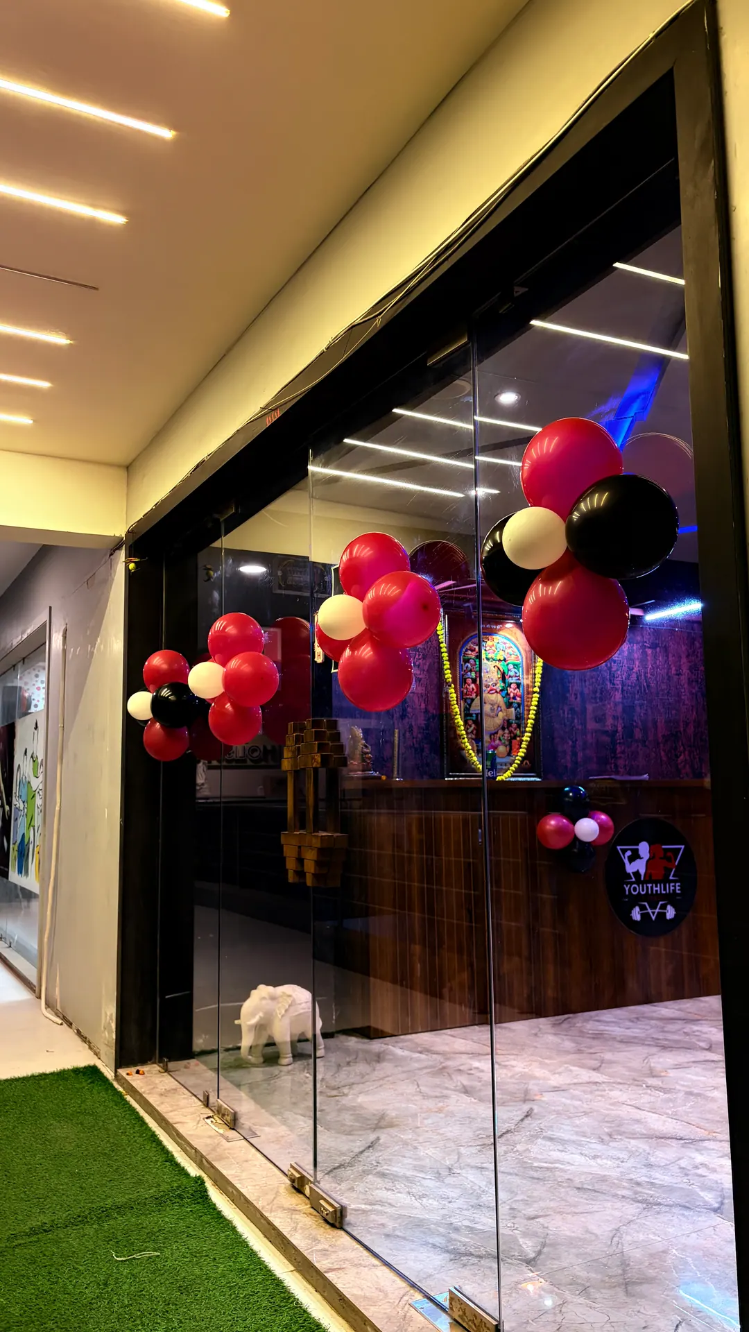 The entrance to Youthlife Fitness in Pushti Heights